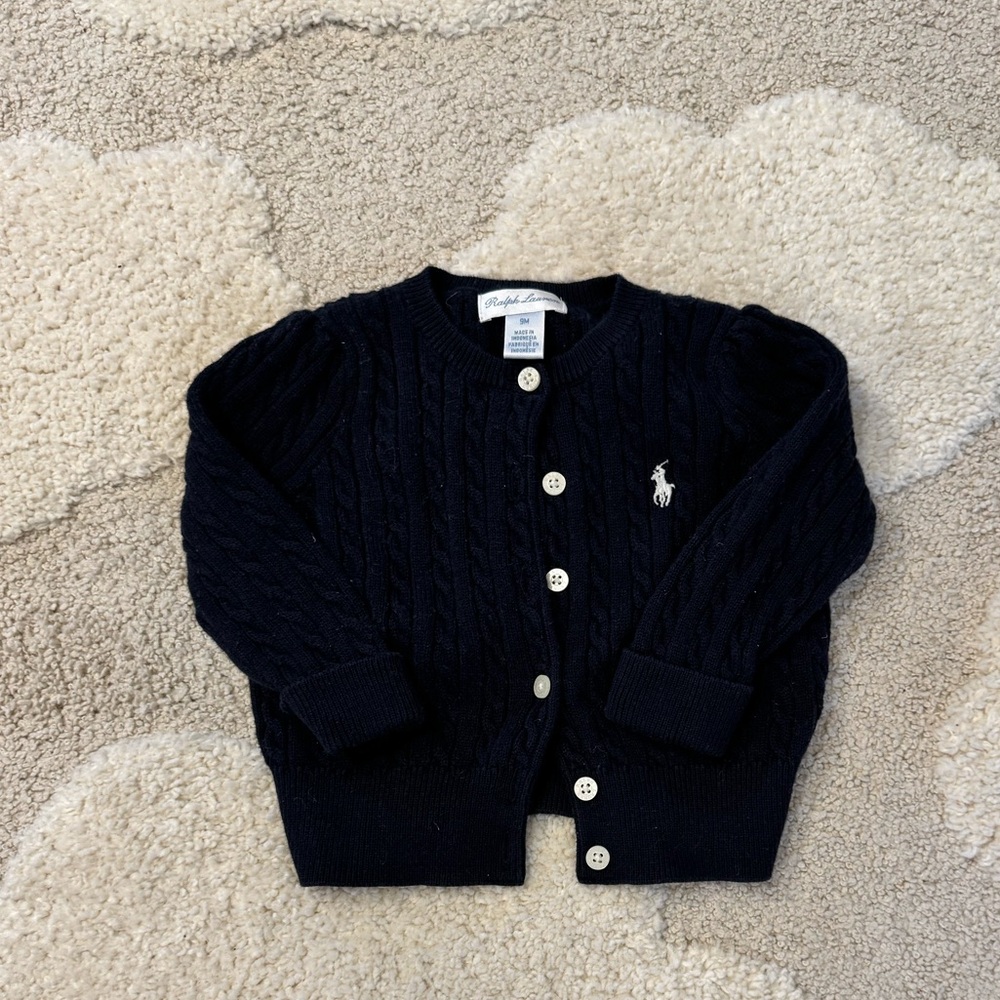 Ralph Lauren Cable Knit Cardigan - Size 9M